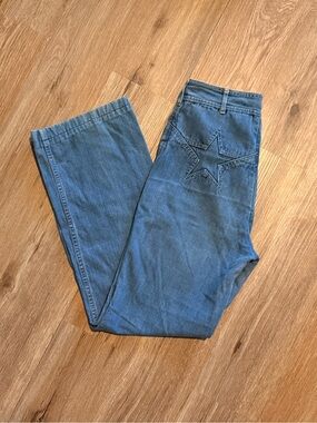 Vintage 1967 Quamin Star Stitch Light Blue Denim Jeans